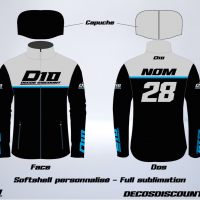 Softshell d10 noir gris cyan web
