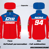 Softshell d10 rouge crf web