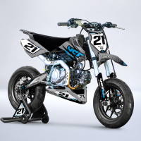 Ycf 125 sm star gris cyan